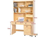 Office Desk Mesa Computer Table With Bookshelf
